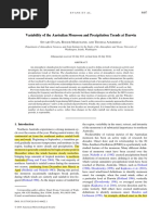 Evans Et Al 2014 JCLI Variability of Austrailian Monsoon and Precipitation Trends