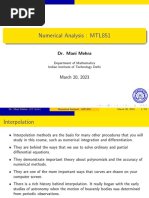 Numerical Analysis: MTL851: Dr. Mani Mehra