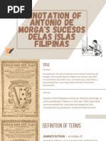 Annotation of Antonio de Morgas Sucesos de Las Islas Filipinas