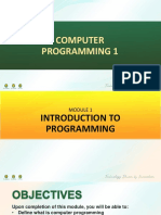 Computer Programming (M1-Main) PDF