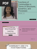 CESC Q3W3 Functions of Communities in Terms of Structures Dynamics and Processes