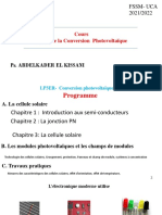 Cours Bases de La Conversion Photovoltaïque: Fssm-Uca 2021/2022