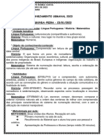 Escola Municipal Moacyr Romeu Costa Anápolis, 23 A 27 de Janeiro de 2023 Professor: Jorge Graciano 5 º Ano Matutino