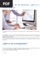 Cronograma de Un Proyecto