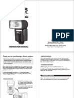 Instruction Manual: Digital TTL Power Zoom Flash