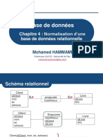 Chapitre 4: Normalisation D'une Base de Données Relationnelle