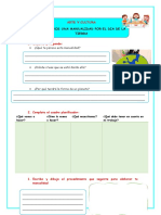 Ficha Ayc Vier 21 Manualidad Dia de La Tierra 965727764 Prof Yessenia