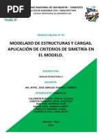 Modelado de Estructuras Y Cargas. Aplicación de Criterios de Simetría en El Modelo