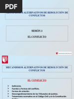 Mecanismos Alternativos de Resolución de Conflictos: Sesión 1 El Conflicto