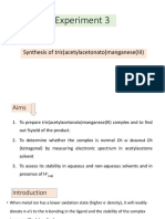 Experiment 3: Synthesis of Tris (Acetylacetonato) Manganese (III)