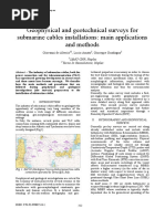 Geophysical and Geotechnical Surveys For Submarine Cables Installations: Main Applications and Methods