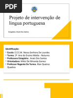 Projeto de Intervenção de Língua Portuguesa: Estagiária: Anaís Dos Santos