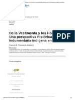 De La Vestimenta y Los Hombres - Una Perspectiva Histórica de La Indumentaria Indígena en México