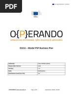 D10.6 - Model PSP Business Plan: Author(s) : Responsible Partner: Date: Distribution Level (CO, PU)