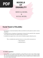 Models OF Disability: Medical Model & Social Model