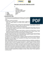 Programación Anual de Comunicación: I. Datos Informativos