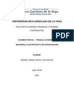 1er Examen Parcial - Desarrollo de Proyecto de Investigacion