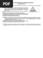 Ce 323: Reinforced Concrete Design: Midterm Exam