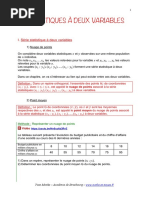 Statistiques À Deux Variables