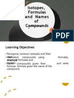 Week 2 Isotopes Formulas and Names of Compounds