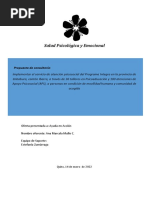 Salud Psicológica y Emocional: Propuesta de Consultoría