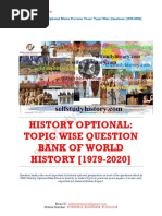 History Optional: Topic Wise Question Bank of World HISTORY (1979-2020)