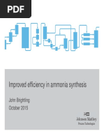 Improved Efficiency in Ammonia Synthesis: John Brightling October 2015