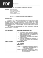 Edm 402 - Advanced Curriculum Development Group 9: Melba G. Olido