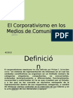 El Corporativismo en Los Medios de Comunicación