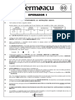 Operador I Operador I Operador I Operador I Operador I: Leia Atentamente As Instruções Abaixo