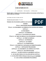 Estatuto Dos Funcionários Públicos Do Município de São Paulo