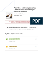 Notas de " Aprender A Hablar en Público Hoy, Cómo Cautivar y Convencer Por Medio de La Palabra "