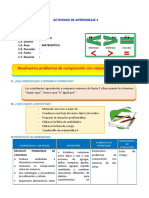 D2 A1 SESION MAT. Resolvemos Problemas de Comparación Con Números de Dos Cifras