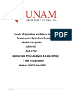 Economic Analysis of Milk in Namibia