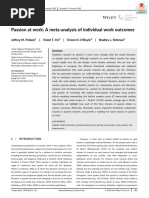 Passion at Work - A Meta Analysis of Individual Work Outcomes