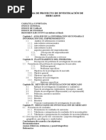 Esquema de Proyecto de Investigacion de Mercados