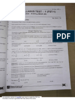 Maths Full Syllabus Test Resonance