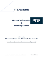 PTE Academic: General Information & Test Preparation