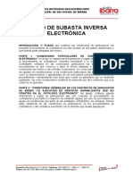 Pliego de Subasta Inversa Electrónica: Gobierno Autónomo Descentralizado Municipal de San Miguel de Ibarra