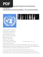 Sistema Universal de Protección de Derechos Humanos - Mecanismos Convencionales y No Convencionales