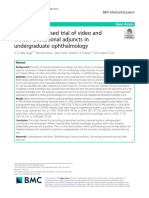 A Non-Randomised Trial of Video and Written Educational Adjuncts in Undergraduate Ophthalmology