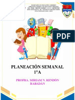 PLANEACION SEMANAL Del 06 Al 10 de Marzo 2023