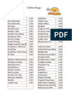 Daftar Harga