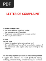 Letter of Complaint