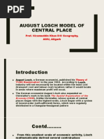 August Losch Model of Central Place: Prof. Nizamuddin Khan D/O Geography, AMU, Aligarh