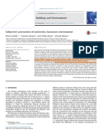 Subjective Assessment of University Classroom Environment