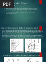 Eccentric Loaded Bolted Connections