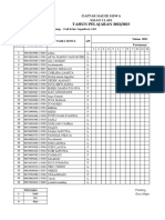 TAHUN PELAJARAN 2022/2023: Nomor Nama Siswa L/P Tahun 2023 Urut Nisn / Nis Pertemuan