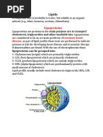 Lipids: Lipoproteins