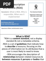 Resource Description and Access (RDA) - Introduction